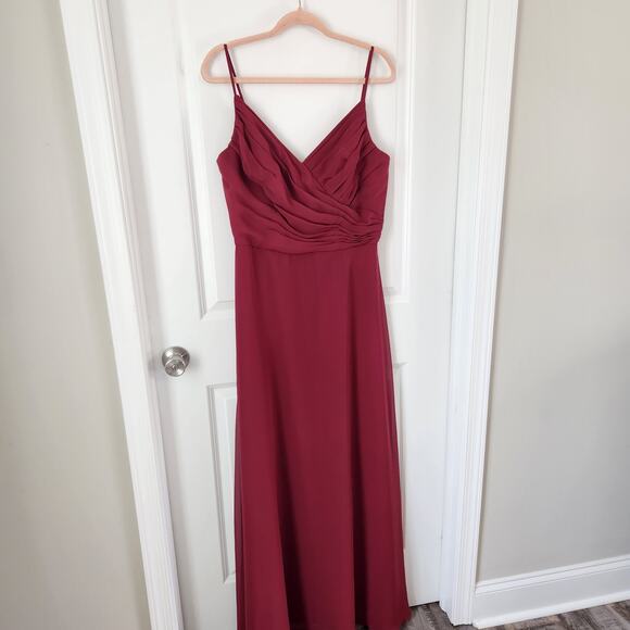 BARI JAY Women's Style#  BC-1867 BRIDESMAID DRESS  WINE Size 14 - Picture 4 of 10